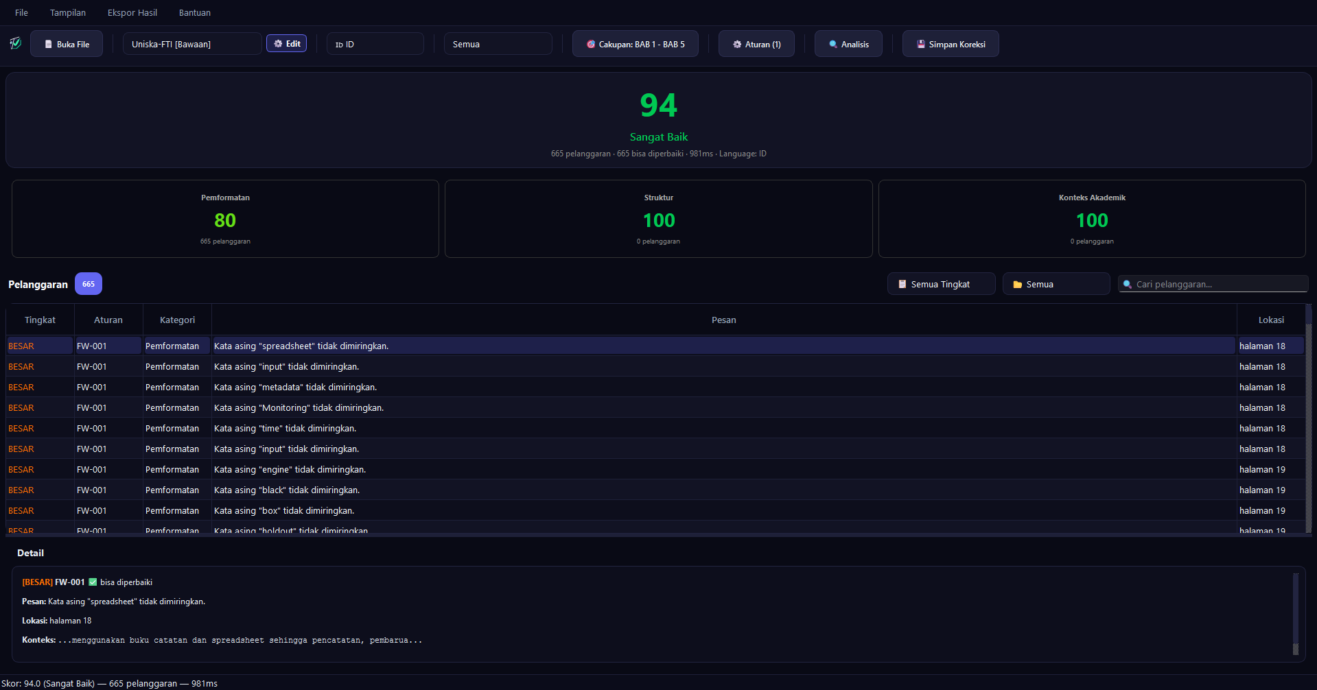 ThesisLint v2.0 — Academic Inspector